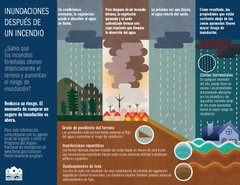 Inundación después del fuego (español) ¿Sabía que los incendios forestales alteran drásticamente el terreno y aumentan el riesgo de inundaciones? Reduce tu riesgo El momento de comprar un seguro contra inundaciones es ahora.
