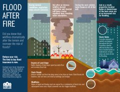 Flood After Fire (English) Did you know that wildfires dramatically alter the terrain and increase the risk of floods?  Reduce your risk.  The time to buy flood insurance is now.