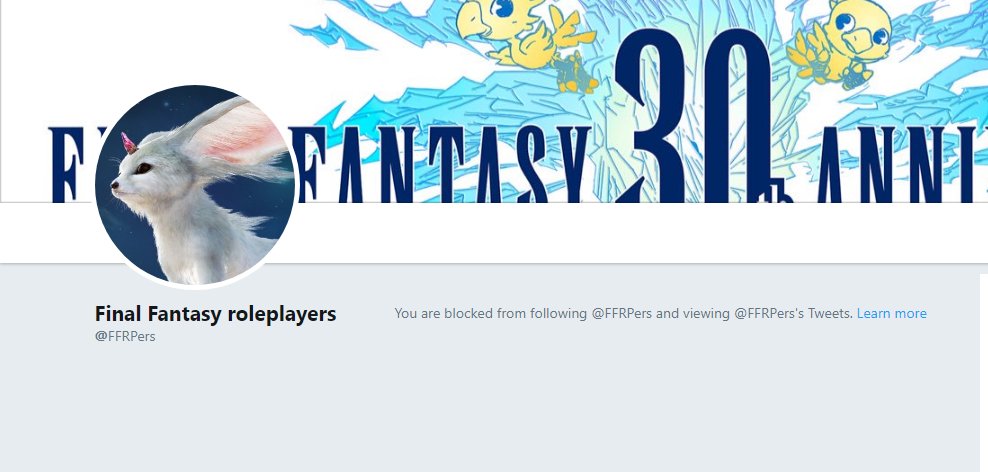 //I'm not normally one who does this when people block them, but look what happens when someone who was bullied by <a href="/FFRPers/">Ffr Pers</a> gets for standing up for themselves. People can support a bully group if they want, but this oc had the courage to say something. #FFRP #FinalFantasy #FFXV