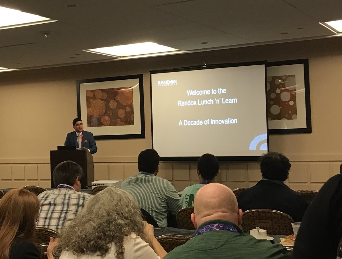 Randox_Tox's tweet photo. Our Lunch n Learn is underway! Find out about our revolutionary technology and how it can be utilised in labs worldwide, with case studies from guest speakers  #SOFTTIAFT2017 https://t.co/wLUCp74BuC