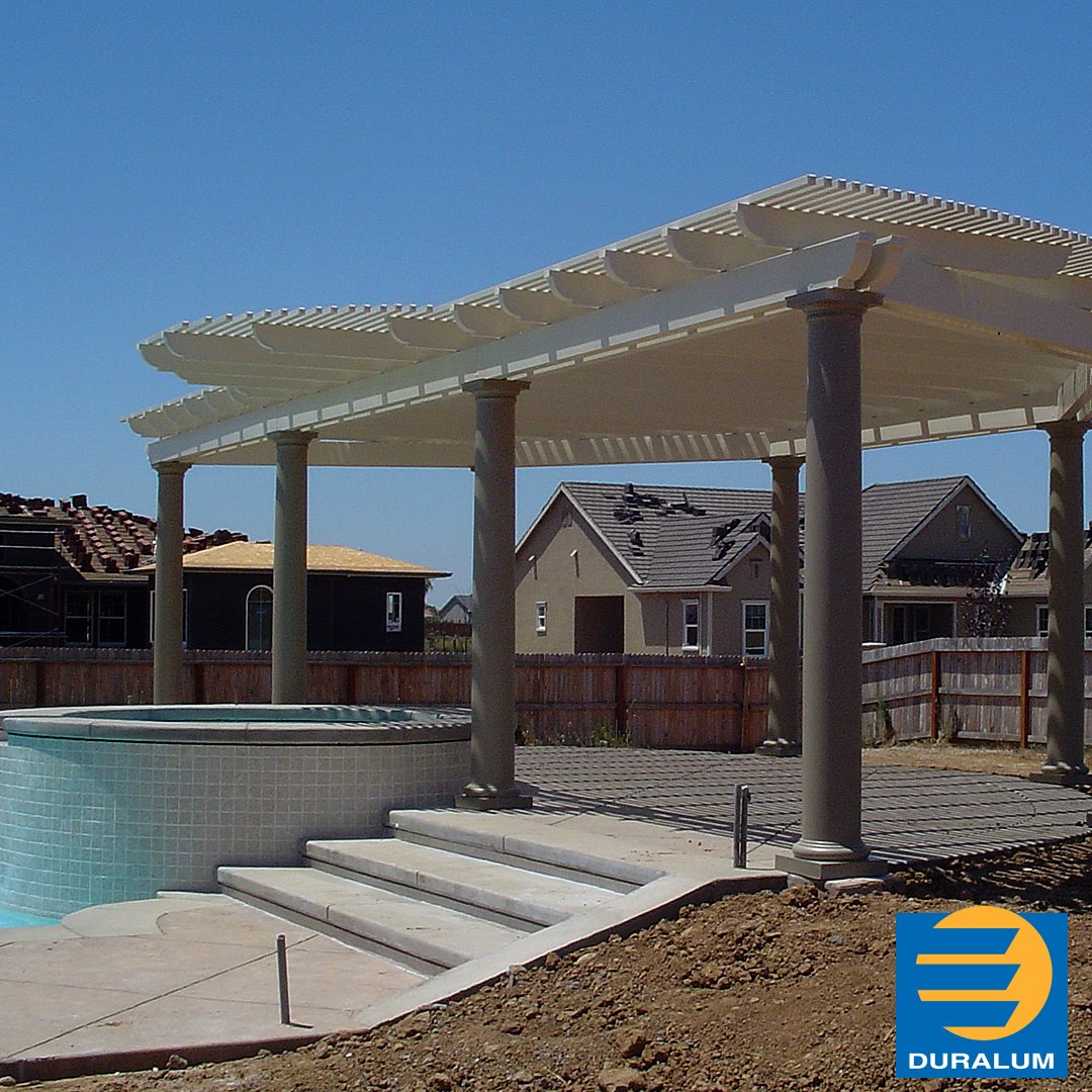 Duralum_usa's tweet photo. Happy Monday! Check out how amazing this Duralum Phoenix Lattice patio cover came out! 
https://t.co/YM400y3T70 https://t.co/7aCsVTM4bt