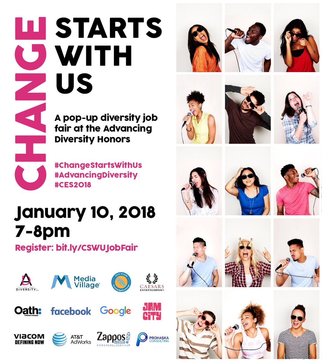 So excited to be a part of this! Are you coming to #CES2018 and looking for a job in media, tech or advertising? <a href="/oath/">Verizon Media</a> is a proud partner and supporter of the #ChangeStartsWithUs pop-up job fair. Register here: bit.ly/CSWUJobFair #AdvancingDiversity