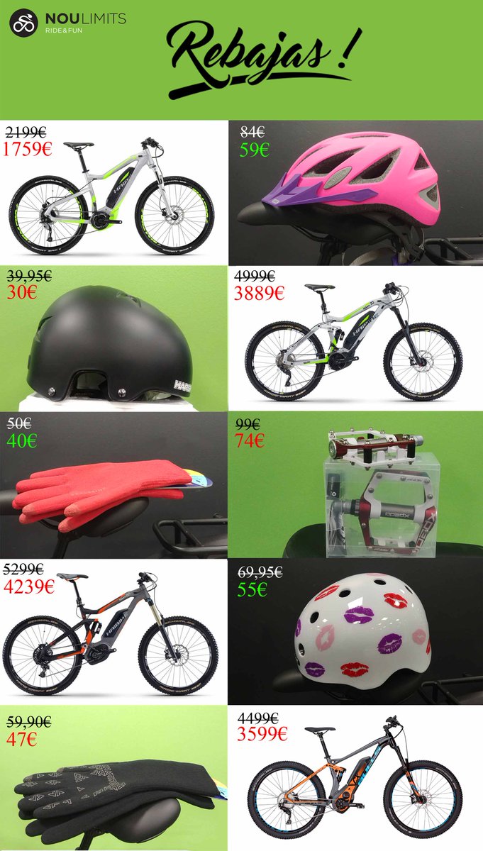 Noulimits_ebike's tweet photo. Rebajas de enero en #Noulimits!
#sales #rebajasdeinvierno #xmassale #dreamlife #inspiration #excited #passion #lifestyle #love #change #fitnessmotivation #rich #happy #now #rebajas #instadaily #desifashion #outfit #oferta #ofertadeldia #sorpresas #rideandfun https://t.co/8RsnJA5hij