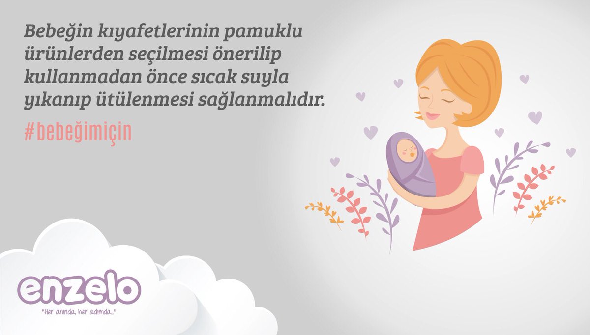 enzelocom's tweet photo. Bebeğin kıyafetlerinin pamuklu ürünlerden seçilmesi önerilip, kullanmadan önce sıcak suyla yıkanıp ütülenmesi sağlanmalıdır. #enzelo #bebeğimiçin https://t.co/v7ns5hvzDZ