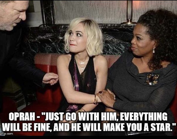DagnyAmerica's tweet photo. @RWitherspoon @Oprah Oh so you’re ok with her being a pimp for Harvey Weinstein !?!? https://t.co/LIl2gxmcNf