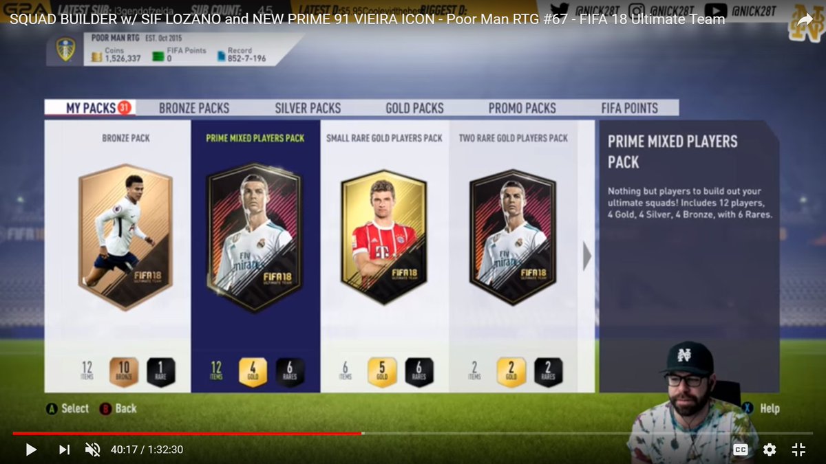 Sid on Twitter: "@Nick28T @EASPORTSFIFA I checked your video when you opened packs on 28th Dec. Below 1 x Prime players pack 1 x Small Rare gold players pack