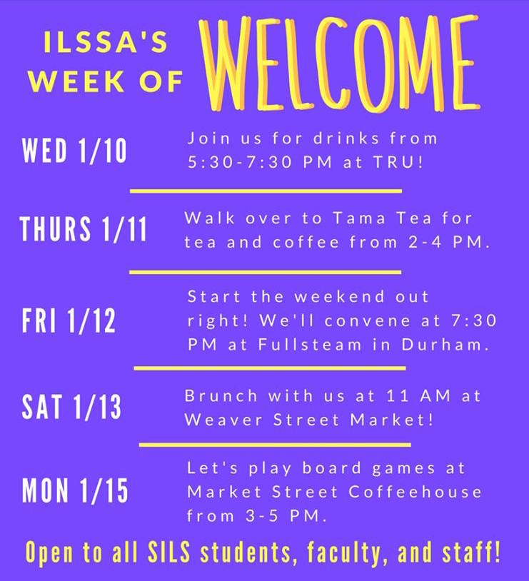 uncilssa's tweet image. This Week of Welcome, join us for board games, breweries, brunch, and more! #WoW #uncsils #uncilssa