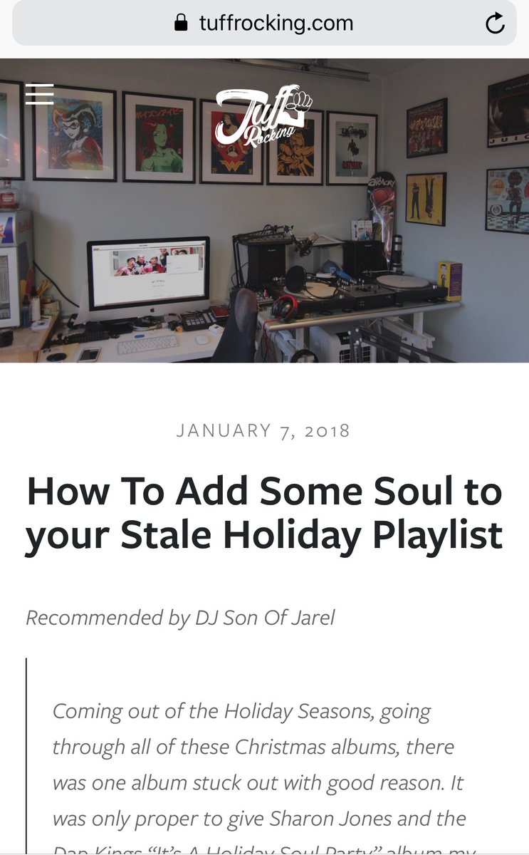 TuffRocking's tweet image. New blog alert! Our most recent post we discuss how to add some soul to your stale holiday playlist. Link in our bio, make sure to check it out!!! #bboy #bgirl #tuffrocking #hiphop #sharonjonesandthedapkings