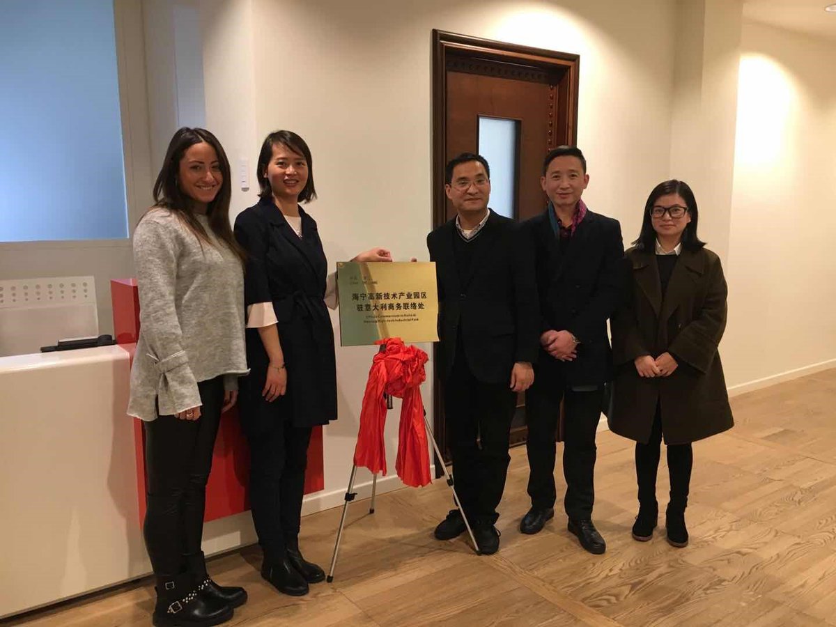 MaylinkGroup's tweet photo. #Maylink welcomed #HainingHighTechnologyIndustrialPark delegation visiting Italy and the Haining High Technology Industrial Park Business Liaison Office in Italy was inaugurated at Maylink European Representative office in Milan. https://t.co/8Kt2MdHg8t