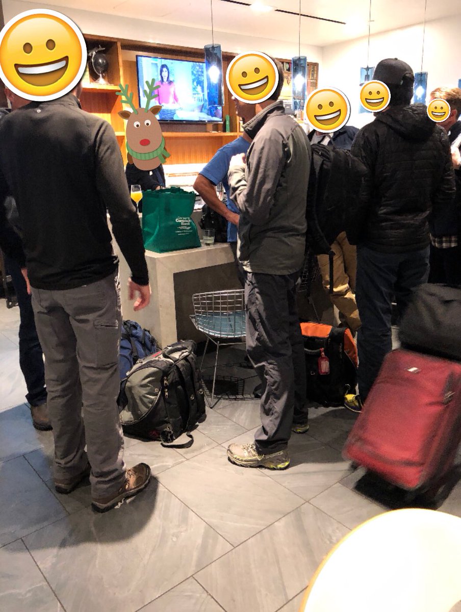 anytalane's tweet photo. @AskAmex I was at the SFO Centurion lounge AM and it was overcrowded and loud. Felt like I was at a sports bar. 2 groups of about 5 people were crowding around the bar. Other guests were annoyed as well. No seats and someone spilled coffee all over the floor and my bag. https://t.co/0W86lU0TEX