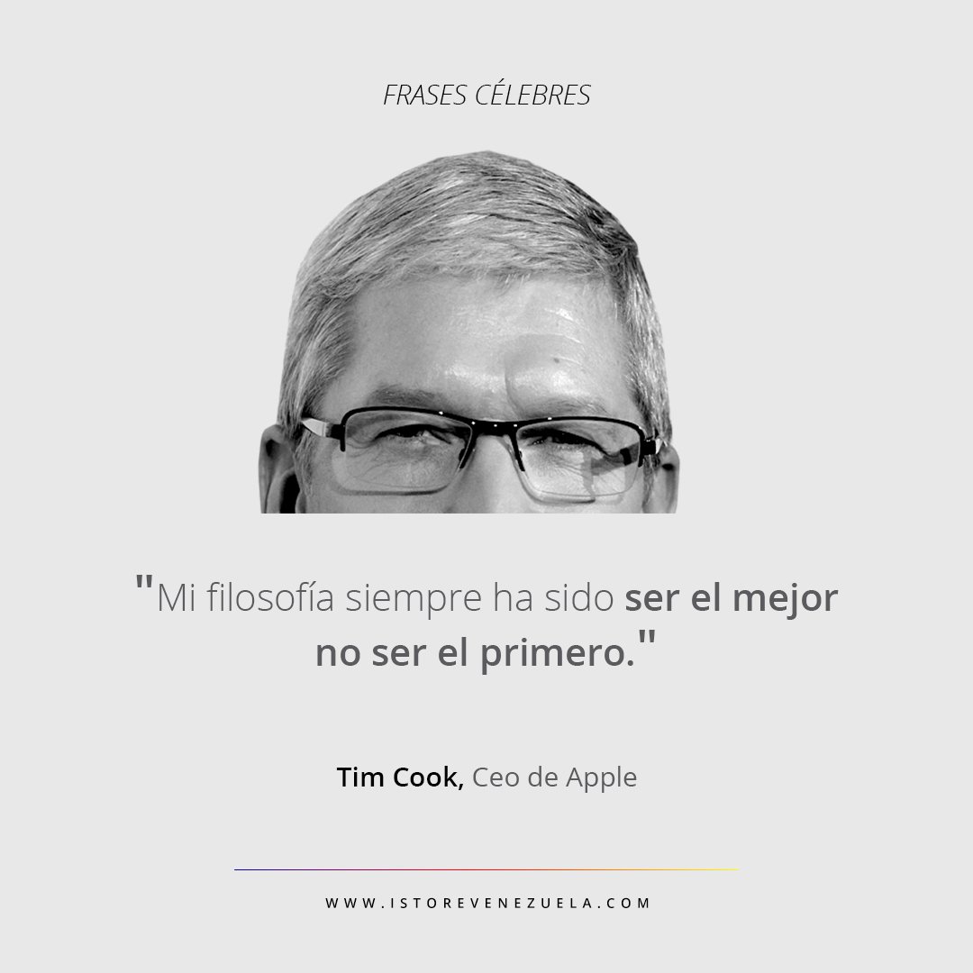 iStore_Ve's tweet photo. "Nuestro papel en la vida es darte algo que no sabías que querías. Y que, una vez lo tienes, que no puedas imaginar tu vida sin eso. Confía en que @Apple lo consiga", Tim Cook #iStoreVzla https://t.co/FHS5ib0uqE