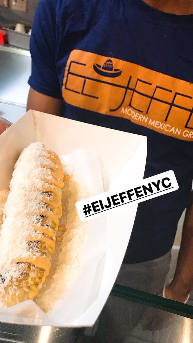 Mazorca Cualquiera ? 
#ElJeffeNYC #TacoTuesday #tacofriday #tacolover #besttacos #besttacosintown #bedstuy #ubereats #eat24 #grubhub #grill #nachos #margaritas #sangria #brooklyn #happyhour #fridaynight #corn #mexicancorn