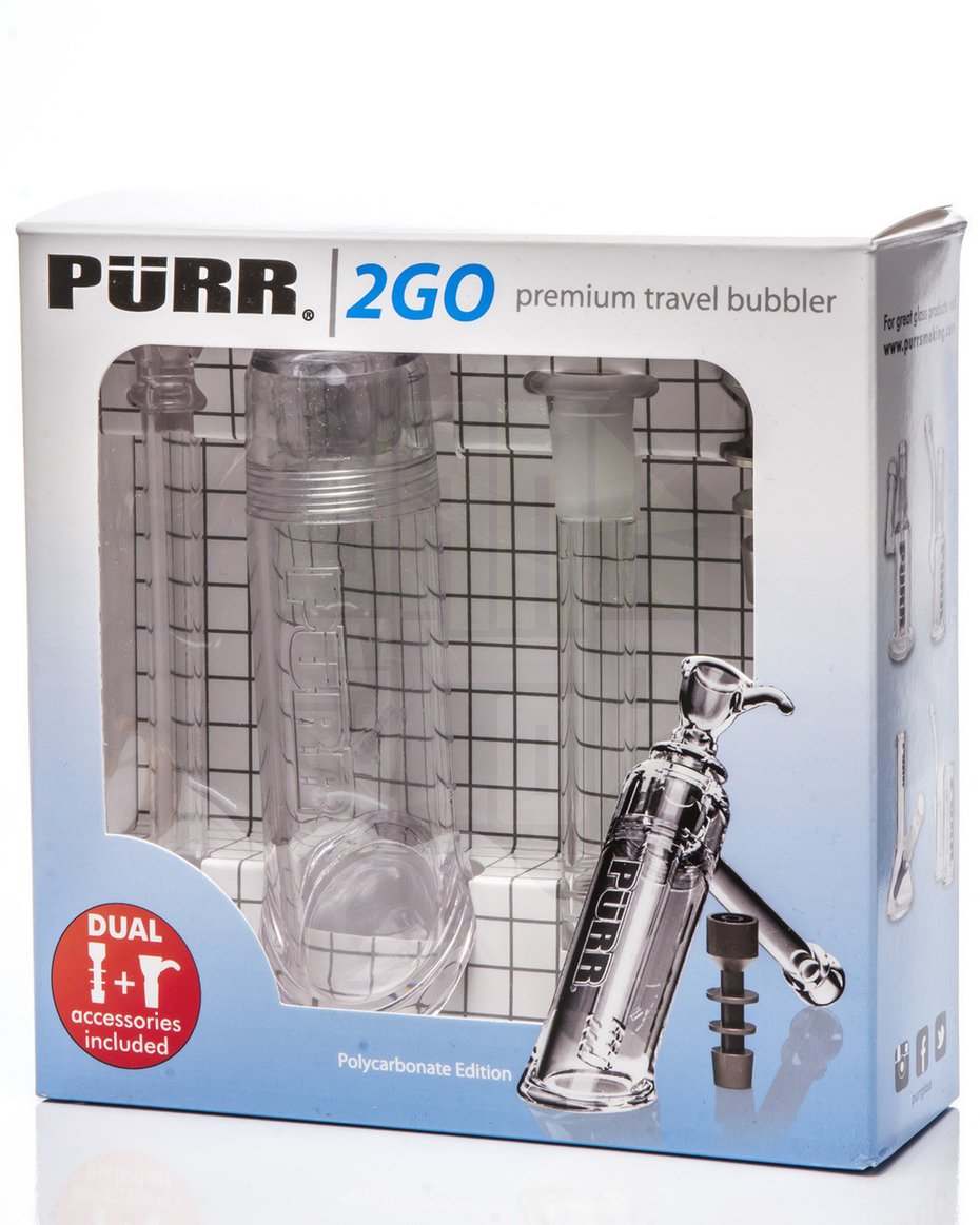 wrap_leaf's tweet image. Introducing to @wrap_leaf the PURR2GO (Flower &amp;amp; Concentrate Combo) Purr2Go is the world’s first injection molded travel bubbler! It's made of premium, medical grade, 100% BPA free, high heat resistant &amp;amp; shatter resistant polycarbonate. All made exclusively in #Cali #itsfriday