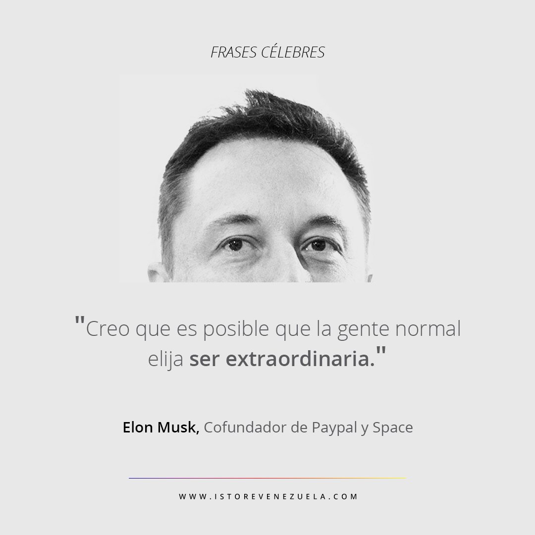 iStore_Ve's tweet photo. ¿Sabías que Elon Musk se costeó sus estudios haciendo fiestas en su casa y cobrando cinco dólares en la entrada? La capacidad de superarte la determina tu esfuerzo, al igual que @Apple https://t.co/gkywB2e4F8