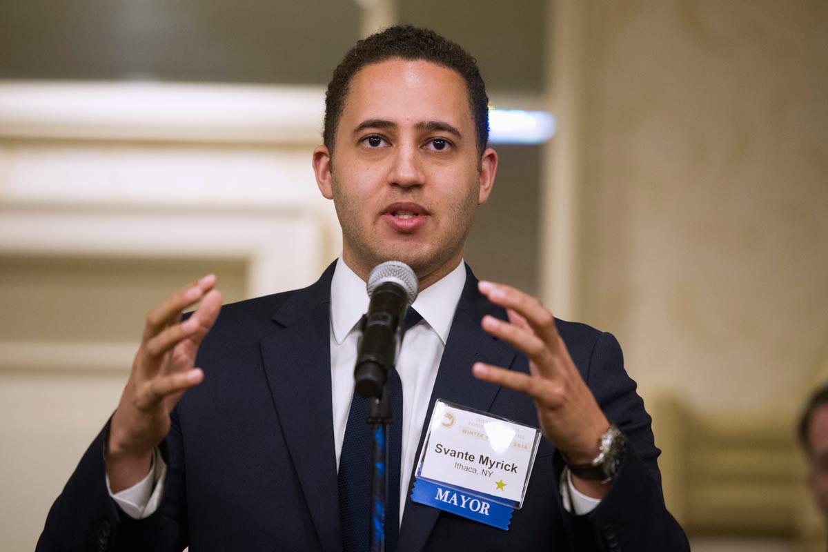 peoplefor's tweet photo. Congratulations to PFAW youth leadership director and Ithaca, NY Mayor @SvanteMyrick, who has been named to the 2018 Class of the @AspenInstitute-Rodel Fellowships in Public Leadership! https://t.co/h53COXPLmw #RodelFellows @YEONetwork https://t.co/WNB30QPIMa