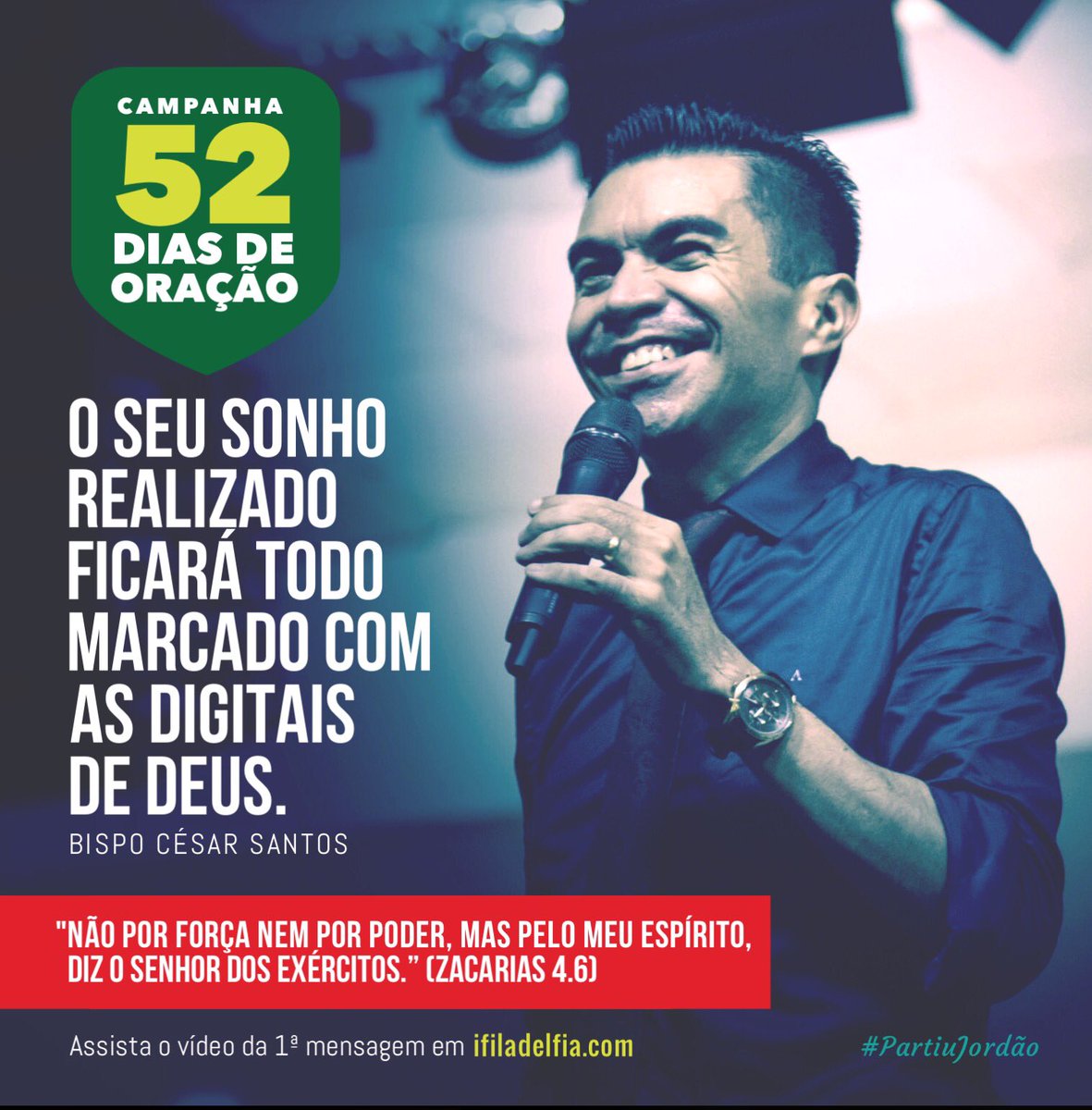 bpcesarsantos's tweet photo. A nossa campanha de 52 DIAS DE ORAÇÃO já começou!!! A 1ª mensagem e oração já está no nosso portal e nas nossas redes sociais. Participe!!! #PartiuJordão #CampanhaDeOração #Projetando2018 #JesusÉoCentroDeTudo https://t.co/3t0OLWEMBl