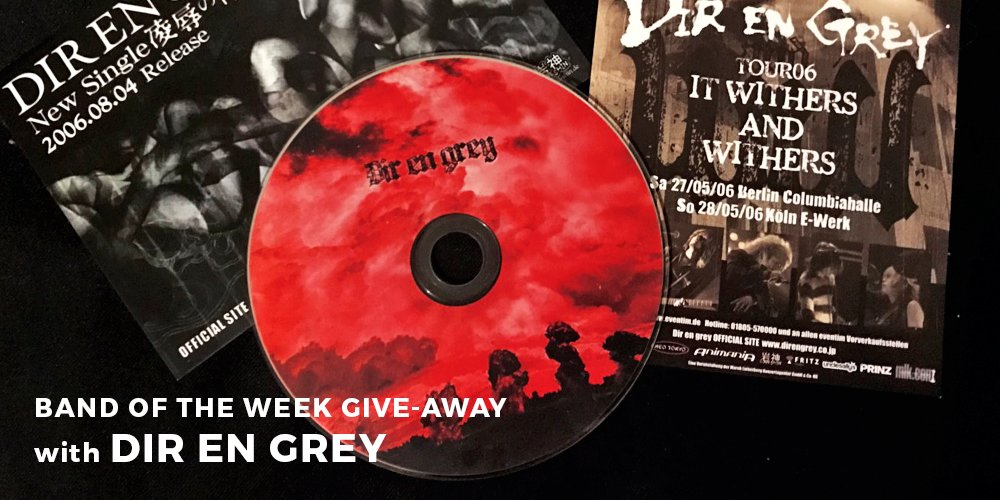 EncoreRocksYou's tweet photo. Wanna win this old collector’s item from @DIRENGREY_JP this week? Check us out on Facebook at https://t.co/pPkQr8WAZ5 ! #DIRENGREY #giveaway #ENCORErocks #encorelove https://t.co/3YZMRFUGvf
