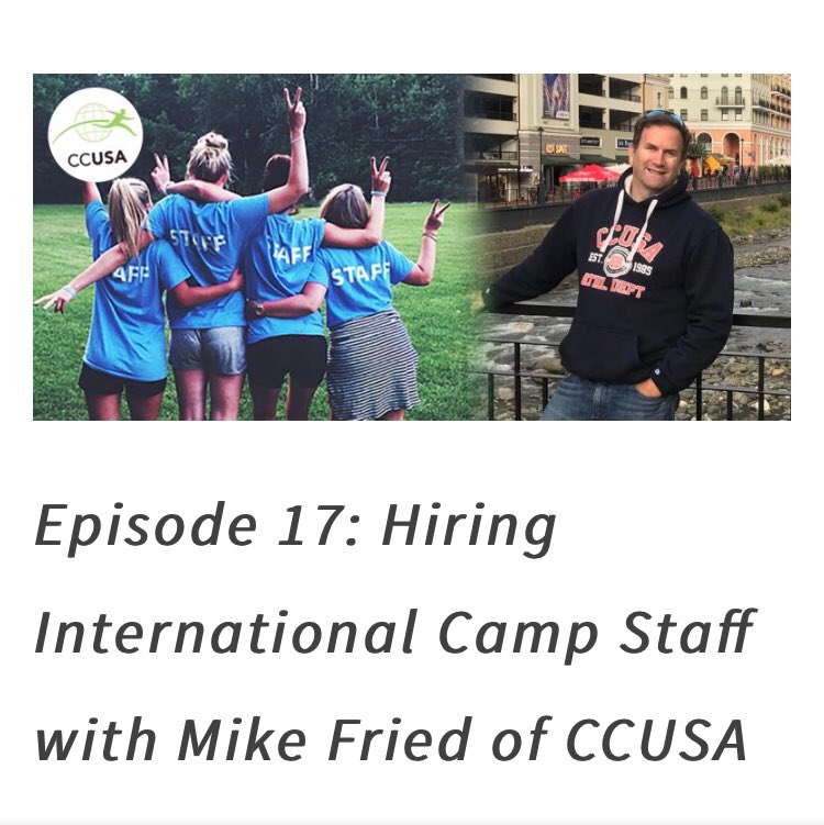 ArtemisCRS's tweet photo. Check out our new podcast episode all about international staffing, and hear some great advice and funny stories from Mike Fried of @CCUSA_camps 

https://t.co/l7kgZAavFU

#podcast #SummerCamp #camppros #internationalstaff #recheadsandcampnerds https://t.co/oeBp8tXHsb