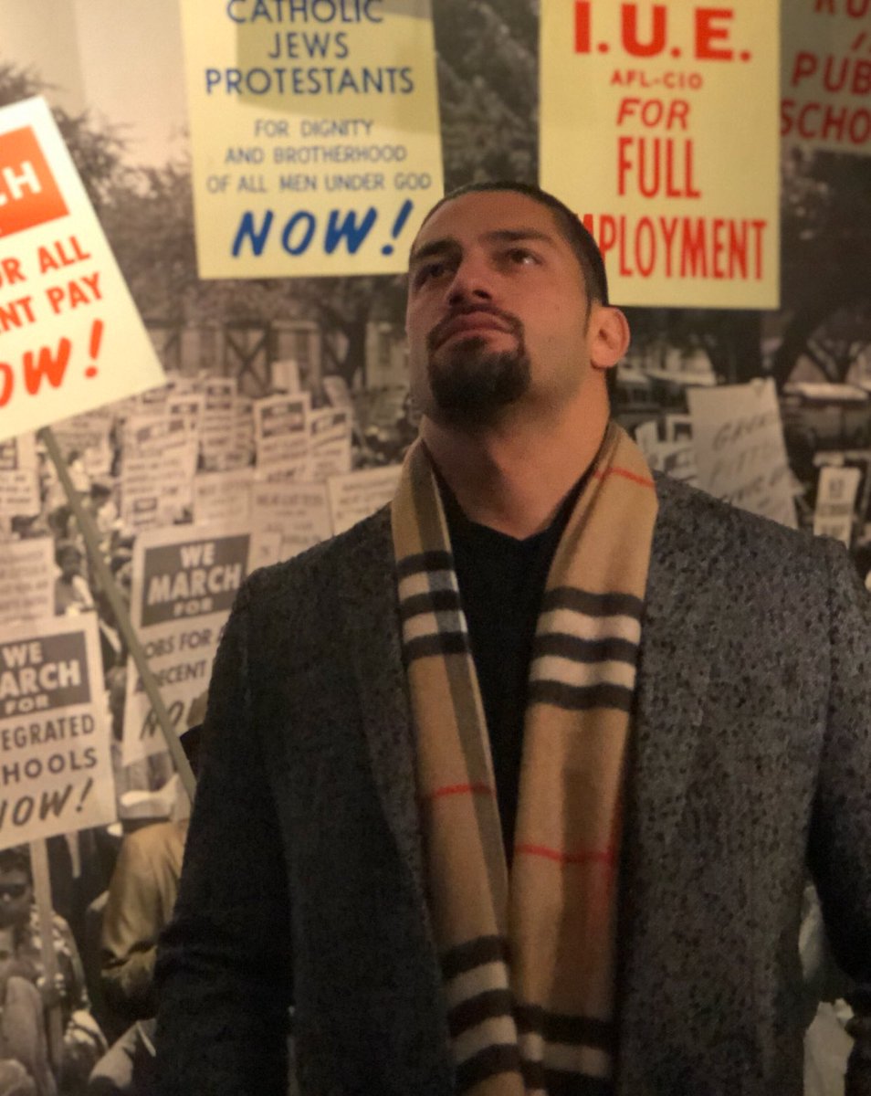 WWERomanReigns's tweet photo. Surrounded by history in the @NCRMuseum in #Memphis. Treat each other right, respect the struggles of the past, create a better future for our children. https://t.co/VPzHIKTHj7