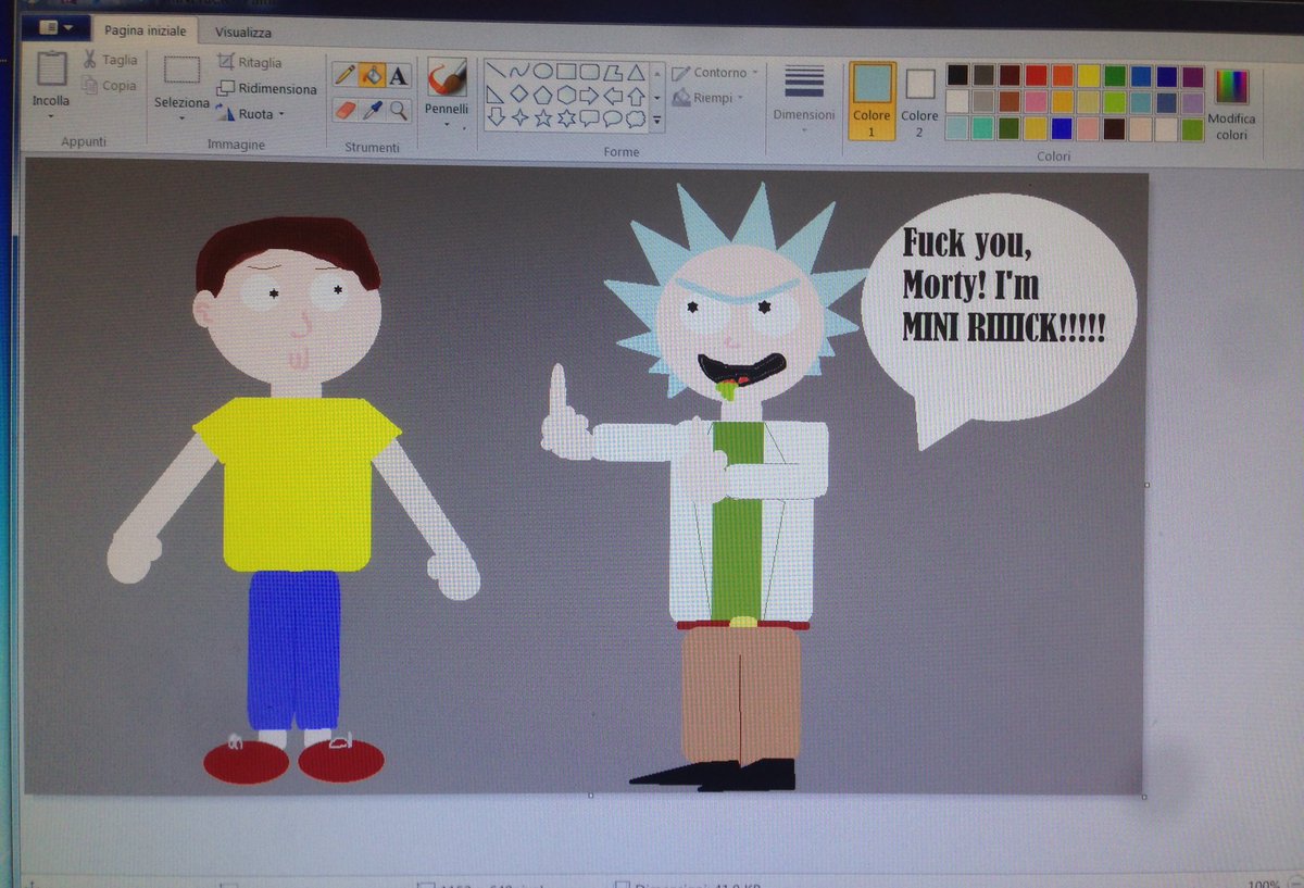 LucyDominijanni's tweet photo. Alternatives afternoons ๐ฌ Who said #MicrosoftPaint is dead?? #MiniRick #WaitingForSeason4 #RickAndMorty @RickandMorty @adultswim @cartoonnetwork https://t.co/WZQrDCESZ2