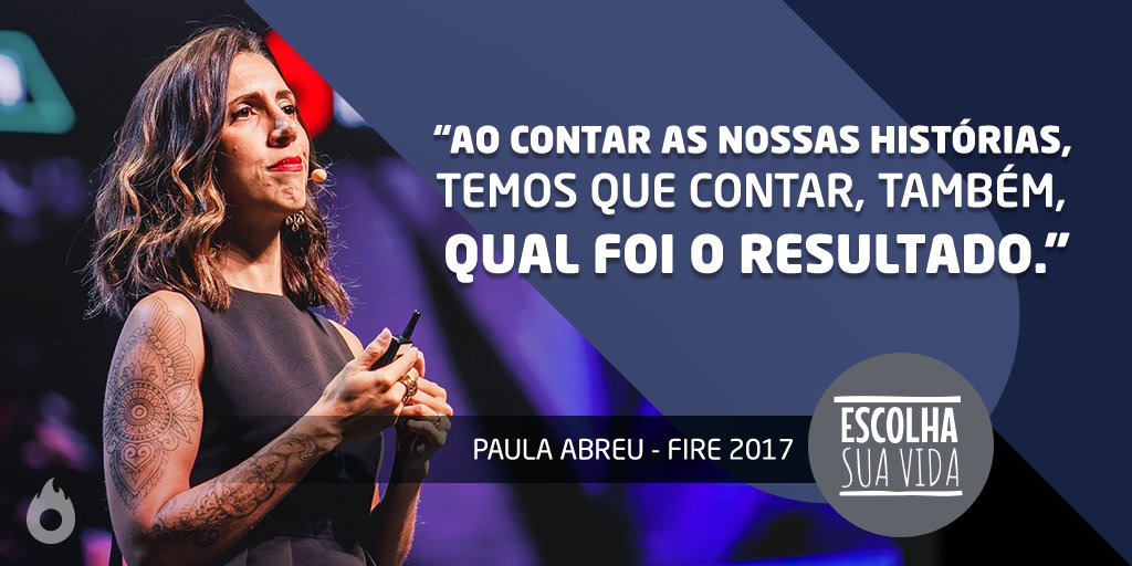 hotmart's tweet photo. Neste #QuoteDaSemana, @paulaabreu fala sobre conteúdo no palco do #FIRE2017. https://t.co/Hkzt6PkV0E