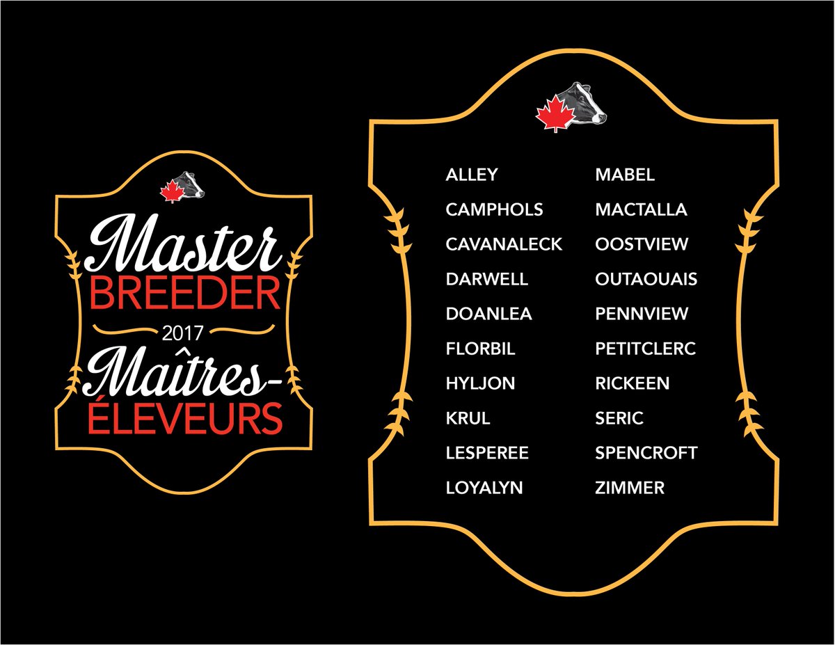 Congratulations to the 2017 Master Breeders! / Félicitations aux Maîtres-éleveurs 2017!