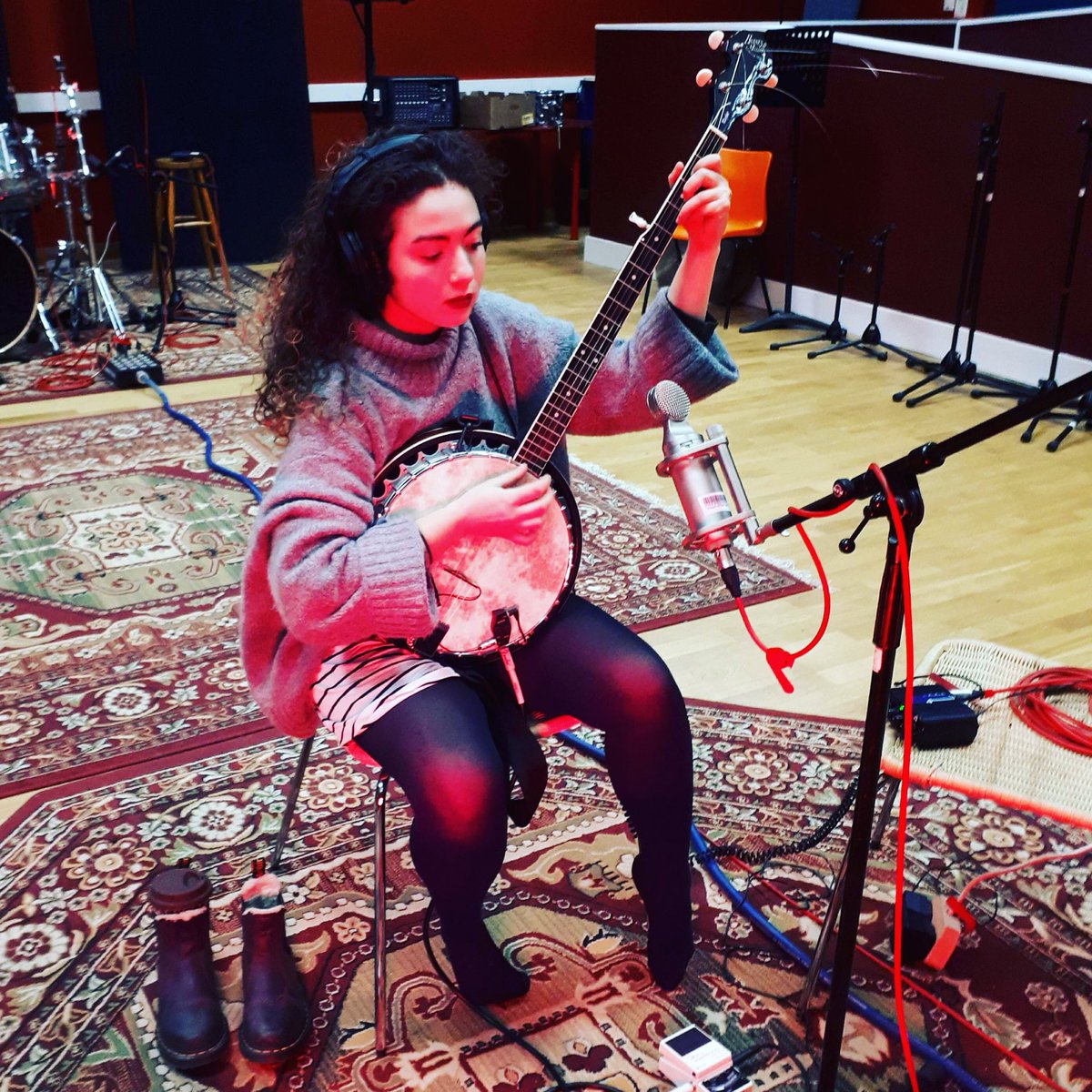 Banjo day with The Lures 🤘 #banjo #studio #thelures #recording