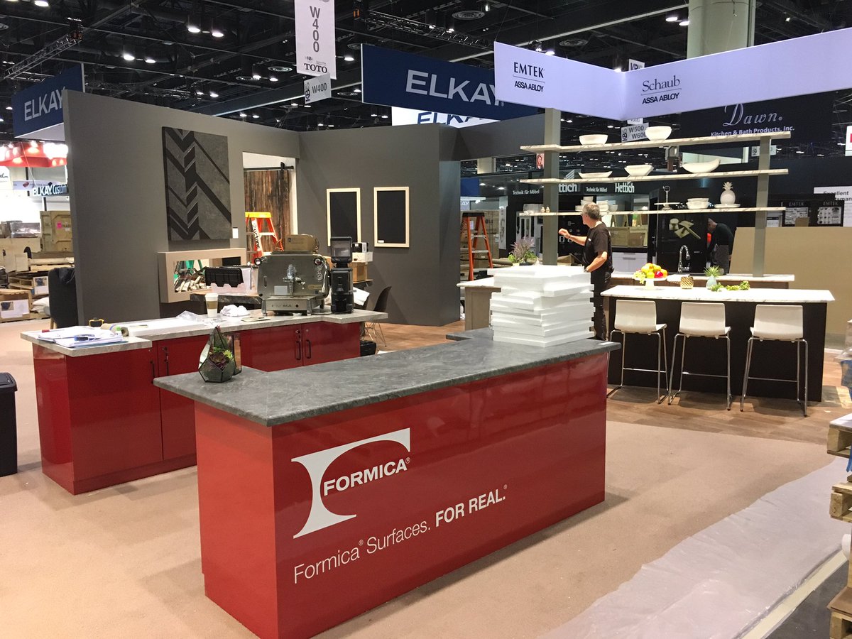 Formica KBIS 2018 Booth coming together <a href="/ForgeInc/">Forge Media + Design</a>