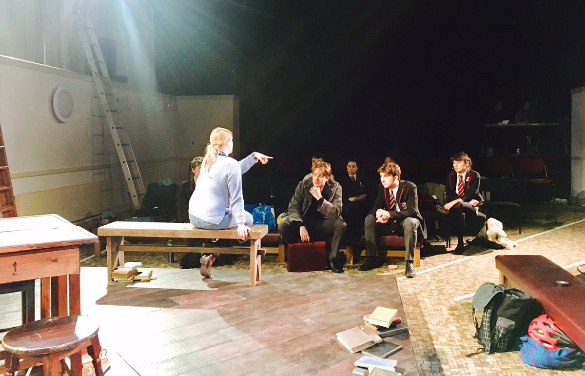 WE'RE IN. Tech is go go go. Here's our Stage Manager Rosie giving the gang a brief before we kick off... 48 hours until show 1! #PunkRock