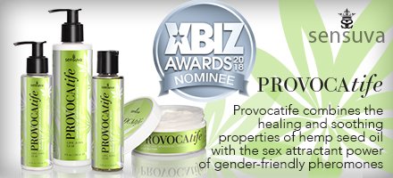 <a href="/SensuvaOfficial/">Sensuva</a>'s newest sexy skin care line, Provocatife, combines the healing and soothing properties of hemp seed oil with the sex attractant properties of gender-friendly pheromones. Available @ eldorado > bit.ly/2CIQEB6