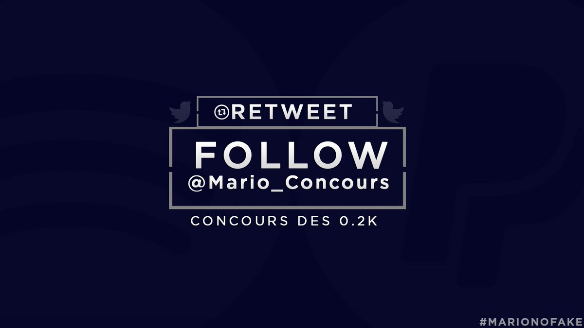 Mario_Concours's tweet photo. #Concours 0.2K

⤵Win⤵

Origin 3×🍀
Spotify Premiums 3×🍀
Uplay 3×🍀
Minecraft 3×🍀

50ctsPaypal🍀
Sims 2/3 (Jeux)🍀
TechniquePaypal🍀

3 Gagnants💰

🔥🔃#RT + #Follow🔃🔥

@Mario_Concours👥
@DocDream_31👥
@Skurp_Giveaway👥
@Zordax_👥
@AltsNwth👥

Draw 150RT 📣
❤Good Luck❤ https://t.co/VuPeWSG6YP