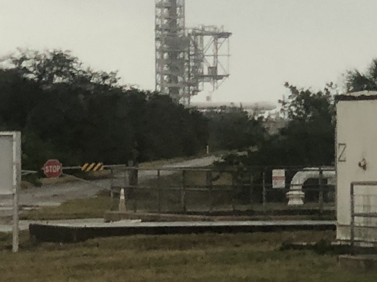 ajeichhorn's tweet photo. Got a view of the Falcon Heavy going to the launch pad at KSC. Go @spacex @elonmusk https://t.co/YYWYtmTzok