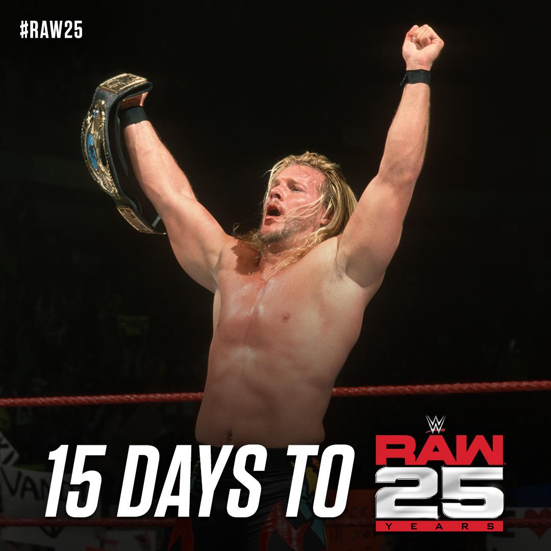 WWE's tweet photo. There's no questioning it... the countdown to #RAW25 is winding down, with just 15 DAYS to go! #RAW https://t.co/PcrSr9XhXT