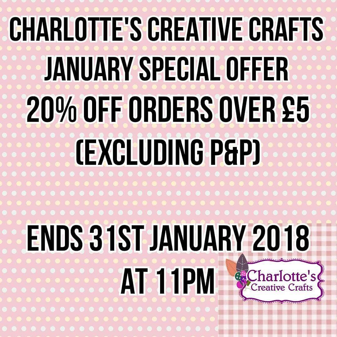 1CreativeCrafts's tweet photo. January Special Offer #discount #25percentoff #charlottescreativecrafts #january #offer #special #specialoffer #specialoffers #newyearnewoffer #newyearoffer #januaryoffer #januaryoffer2018 #crafting #supportsmallbusinesses #handmadeuk #gifts #craftswoman #create #handmade #Sales https://t.co/S4INyYbkCA
