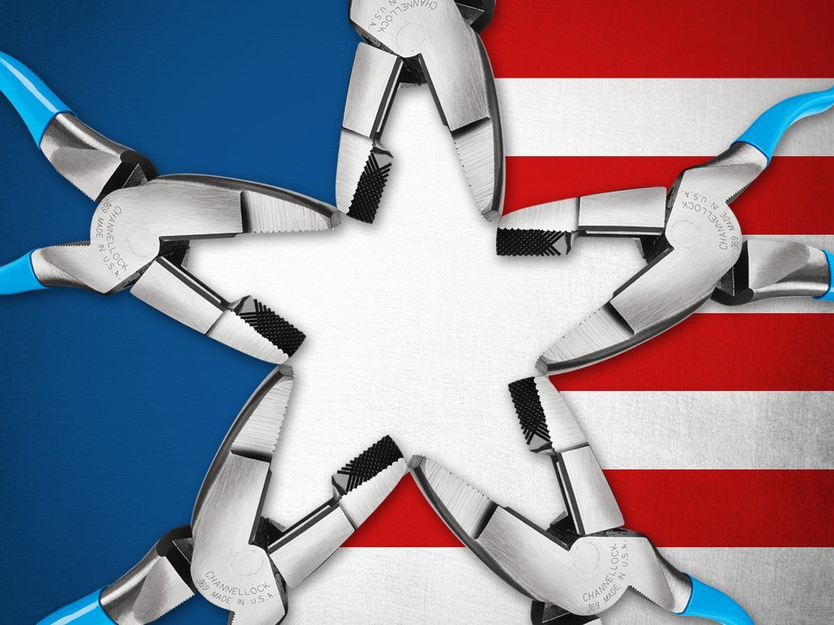 CHANNELLOCK's tweet photo. Channellock salutes the stars and stripes. We're thankful for our freedom and love the country that has helped us grow for well over 131 years. #tool #tools #madeintheUSA #handtools #multitool #channellock #channellockblue #americanmade https://t.co/c6S7IyN9Hu