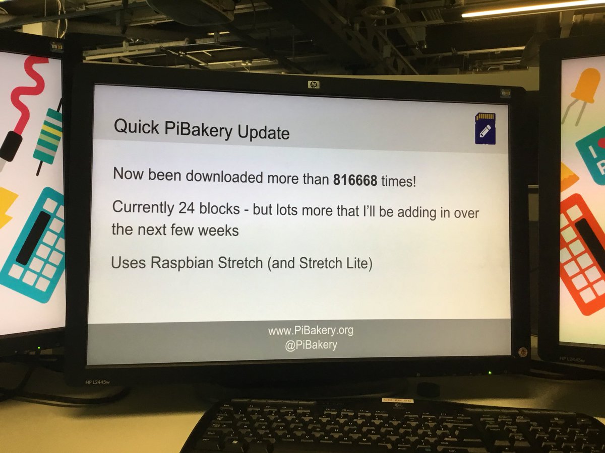 We have <a href="/fergusondavid6/">David Ferguson</a> creator of <a href="/PiBakery/">PiBakery</a> all the way from Edinburgh <a href="/PrestonRJam/">Preston #RJam</a> tonight giving us an update on PiBakery and future developments. 816668 times it has been downloaded!