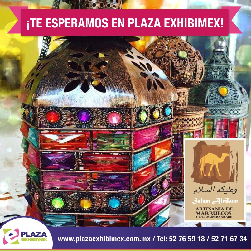PlazaExhibimex's tweet photo. ¡Conoce las #artesanías de #Marruecos y el mundo #árabe en #SalamAleikum, ven a @PlazaExhibimex! #FelizLunes #ArteMarroquí #Ropa #maquillajeárabe #kejelárabe #delineadores #rímeles #BellyDance #takchitas #chilabas #tarbush #gandoras #babuchas #caftanes #hiyab https://t.co/FyncFSxT49