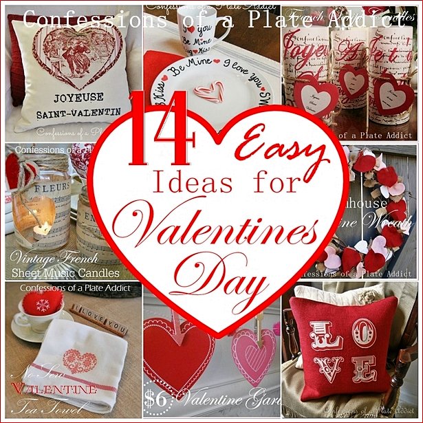 If you like to create your own décor like me, it's time to get started on Valentines Day! I am sharing 14 of my favorite fun and easy projects just in time for February 14th! confessionsofaplateaddict.blogspot.com/2018/01/14-eas…