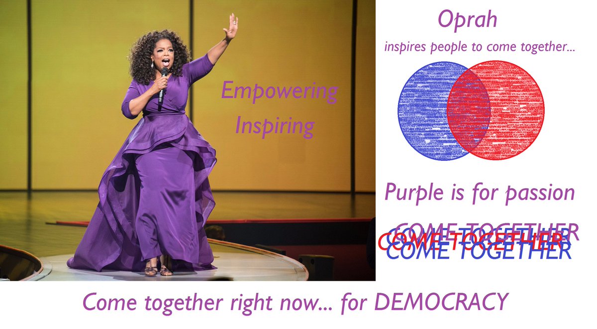 COME TOGETHER
#TruthHasAVoice 
#OprahEmpowers
 #OprahInspires