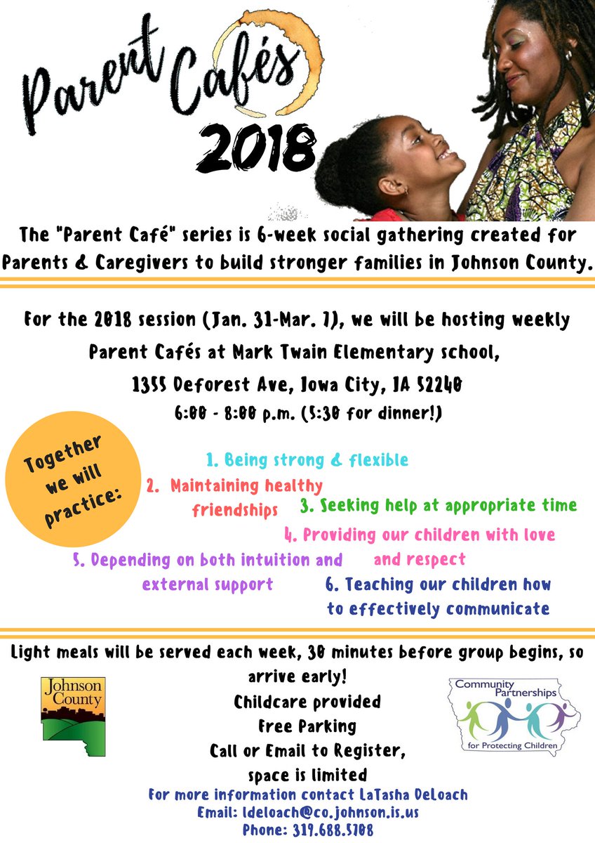 BBBSmentoring's tweet image. Parents/Caregivers - do you enjoy free dinners, with childcare provided, that strengthen family and community? #EasyQuestions! :D Join Parent Cafe on Wednesdays. Props to Johnson County Social Services &amp;amp; Johnson County CPPC for making these a reality. Limited space, register now!