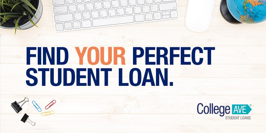 Applying for a student loan? With <a href="/CollegeAveLoans/">College Ave</a> you can apply in 3 mins and get an instant credit decision. Apply now and choose your own loan terms. bit.ly/2lW5rkC