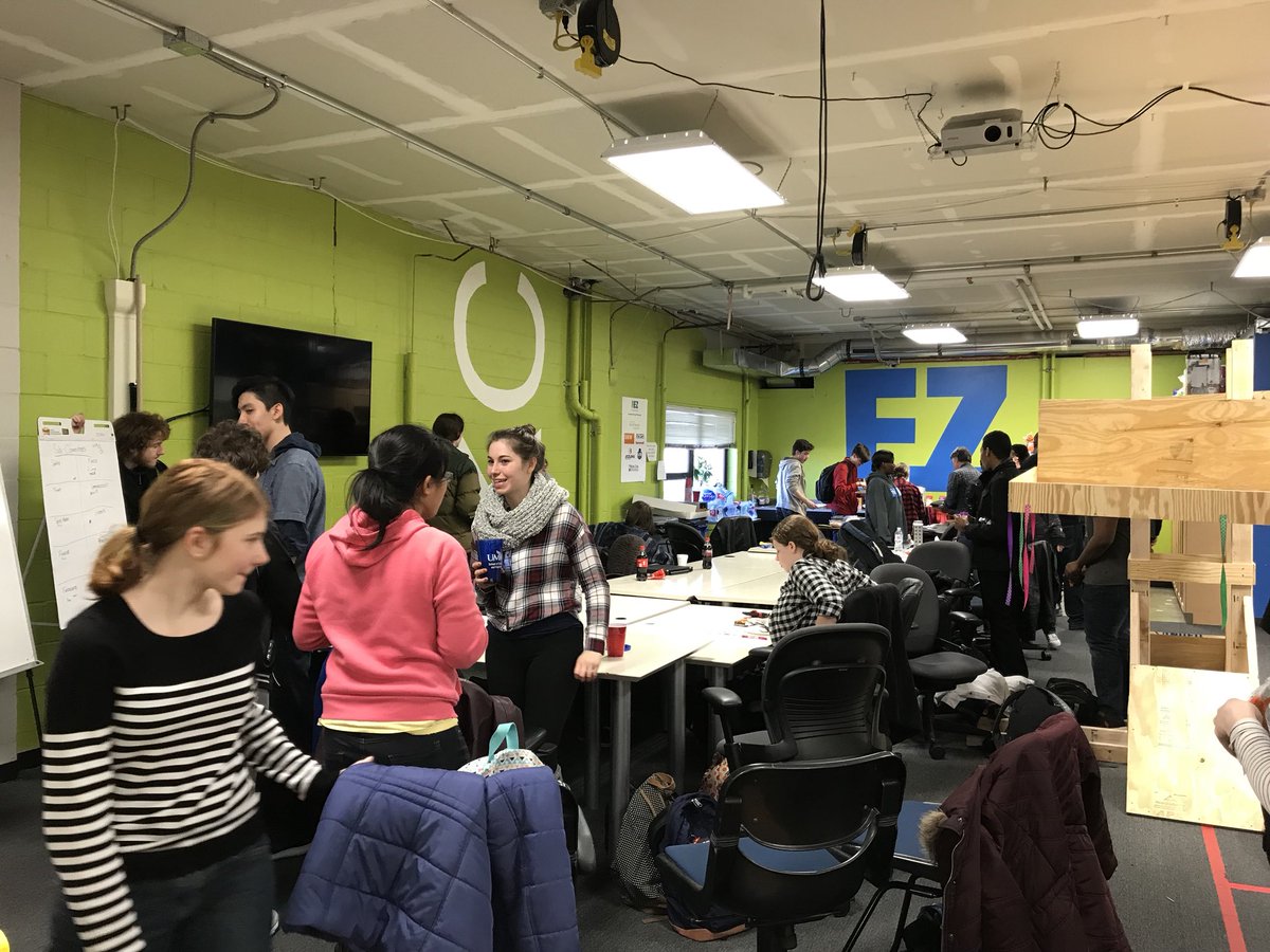 STEMKC's tweet photo. And so it begins... @FRCTeams build season at the #kcez with @kcpublicschools @Tigerbytes1775
 @Pasealiens @CristoReyKC afterschool for 3 months!! https://t.co/wCoUCSwCgD