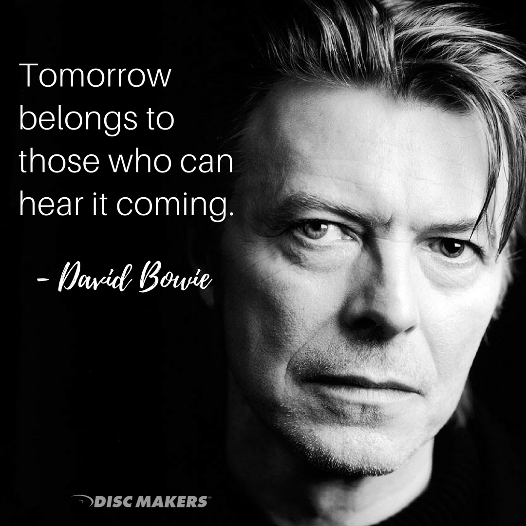 discmakers's tweet photo. Move forward with open ears. Happy would-be 71st, @DavidBowieReal. #MotivationalMonday #BowieLetsDance #HappyBirthday https://t.co/eri9Jikc14