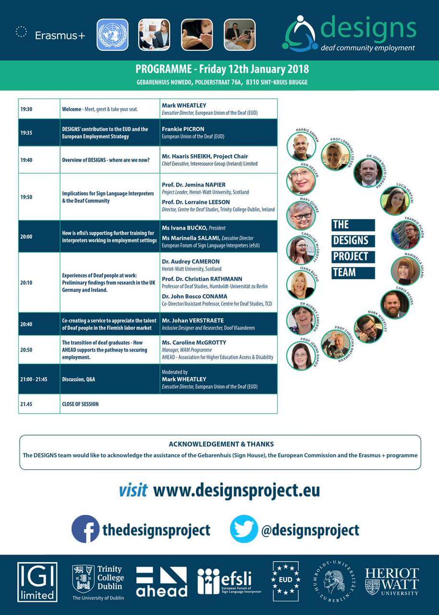 efsli's tweet photo. @crathmann @EUD_Brussels @leesonl @designsproject @haarissheikh The DESIGNS project partners team is delighted to invite you to attend the public presentation of its project work in Bruges! Check it out! https://t.co/shAt56zoOw