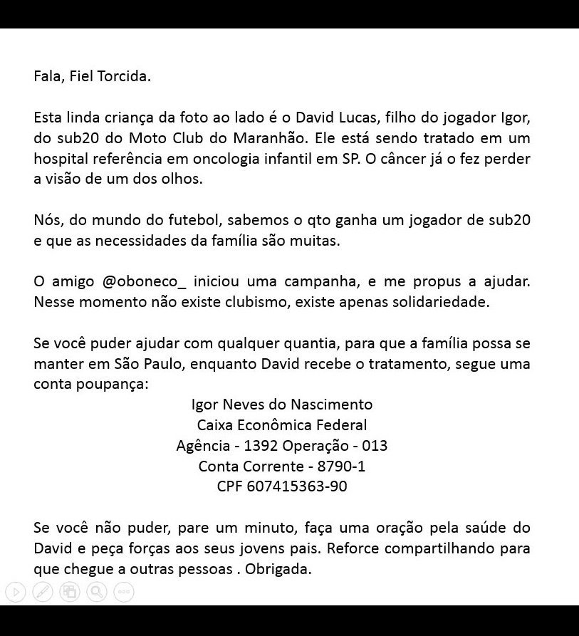 NagelaGaia's tweet photo. #RT
RIFA pra ajudar o DAVID LUCAS, filho do Igor, do Moto Clube.
Estou rifando a camisa autografada (Bicampeões Mundiais, q ganhei do ZiDanilo)
Nome R$10,00
Dep CEF Ag 1392 Op 013 Conta 08790-1
Igor Neves do Nascimento CPF 60741536390
Passar comprovante na minha DM (está aberta) https://t.co/T8NI90ifCz