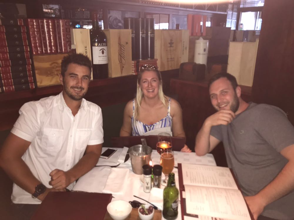 Cloete_'s tweet photo. So great to see these two friends of mine, all the way from the UK. Spending some time in Stellenbosch. It's been almost 4 years now @Sam_Mac1 @SimplyBowsLancs @joanne_jolene https://t.co/3isbDK5ScV