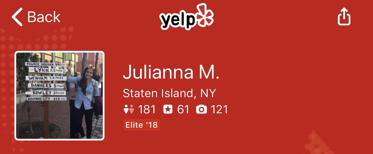 jul_maniscalco's tweet photo. ya girl is elite #YelpElite #YelpLife #FirstTimer #2018 @Yelp @YelpBrooklyn https://t.co/heHvrbMFEn
