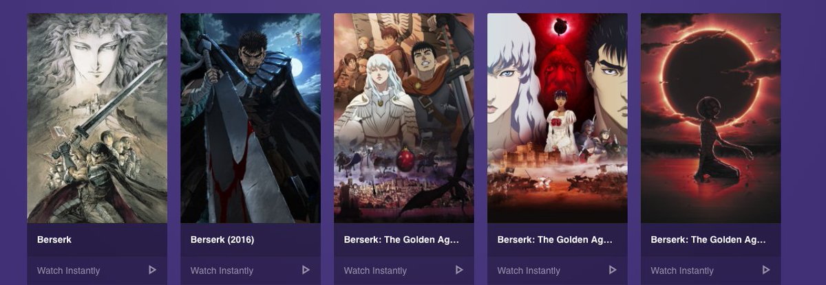Yonkouproductions On Twitter Yeah They Love Berserk There Kept The License And Got The Rights To Stream It A While Back