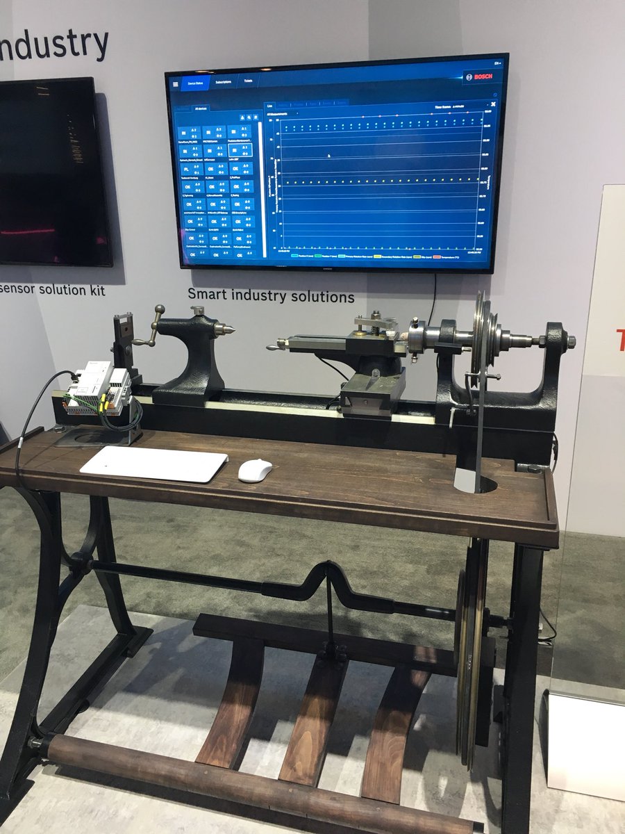 allentubbs_'s tweet photo. Stop by the #BoschCES booth, #14028, &amp; learn how we transform a 130-year old turning lathe from #Industry10 into  #Industry40 💡 https://t.co/7H3cAQChft https://t.co/PDqx9pgHSr