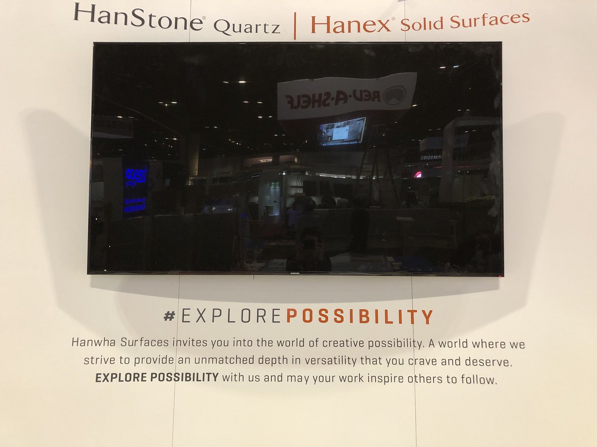 HanexSurfaces's tweet photo. We are so excited to meet new friends, see a few old faces, and #explorepossibility this week at #KBIS2018!! #KBtribechat https://t.co/EaAPoUcvNj